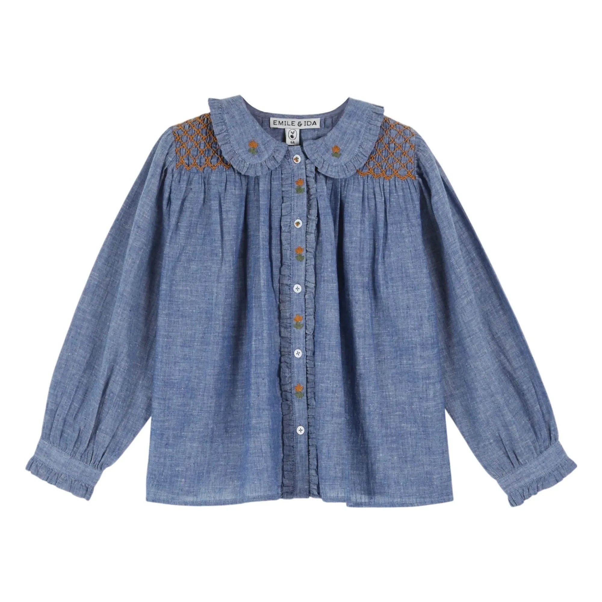 Emile et Ida - Gathered Blouse | Blue