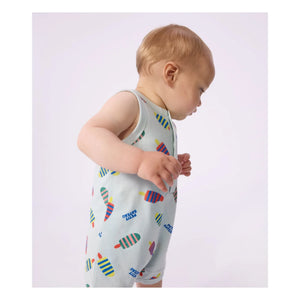 Petit Bateau - Ice Cream Romper | Turquoise