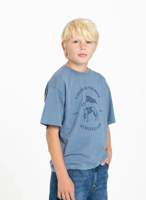 Finger in the nose - King Athletic Club Organic Cotton T-Shirt | Gray Blue