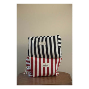 Gabrielle Paris - Striped Toiletry Bag | Red
