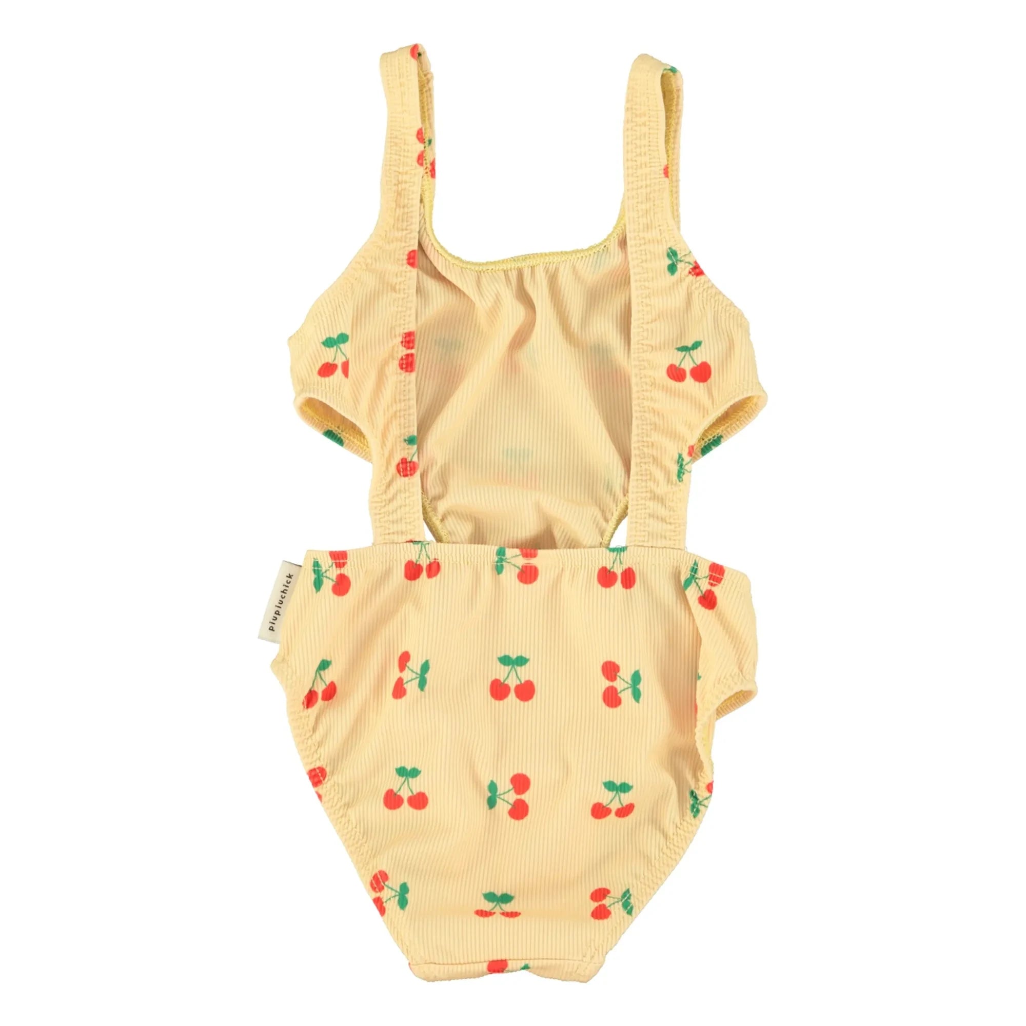 Piupiuchick - Ribbed Cherry Recycled Fiber Trikini | Yellow