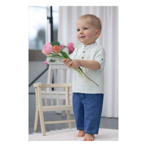 Lililotte - Côme Striped Organic Cotton Shirt | Mint Green