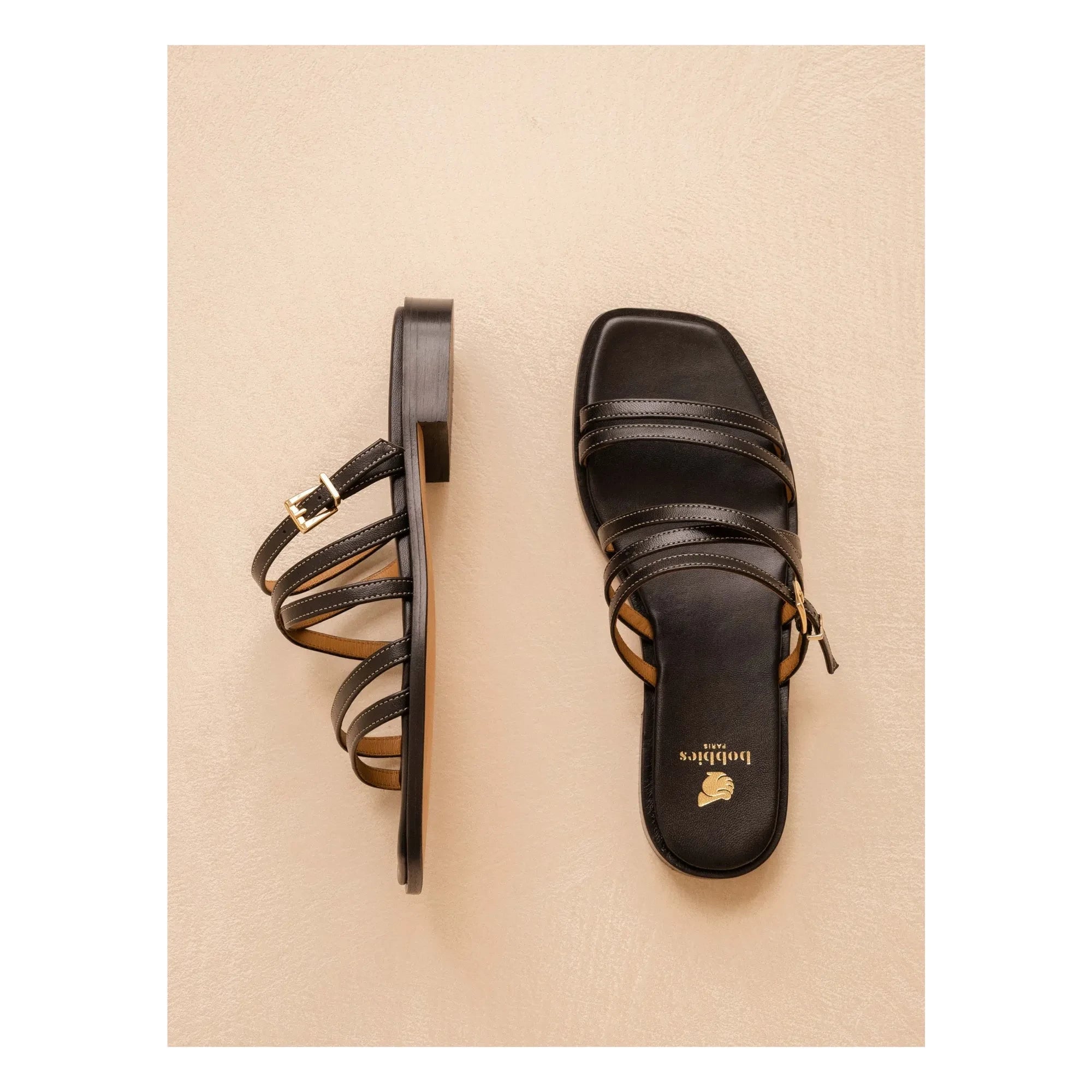 Bobbies - Isys Leather Sandals | Black
