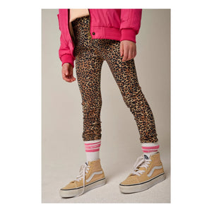 Tumble N'Dry - Cedro Leopard Organic Cotton Fleece Leggings | Brown
