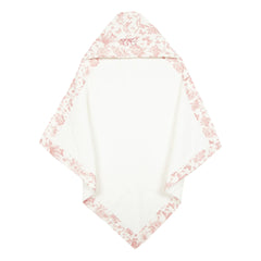 Tartine et Chocolat - Toile de Jouy Baby Towel Cape | Peach