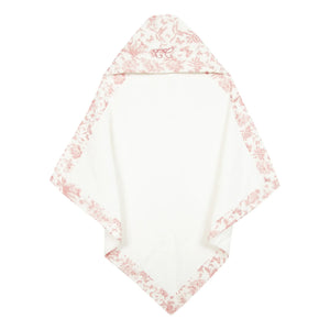 Tartine et Chocolat - Toile de Jouy Baby Towel Cape | Peach
