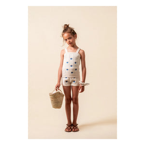 birinit - Embroidered Thin Knit Shorts | Ivory
