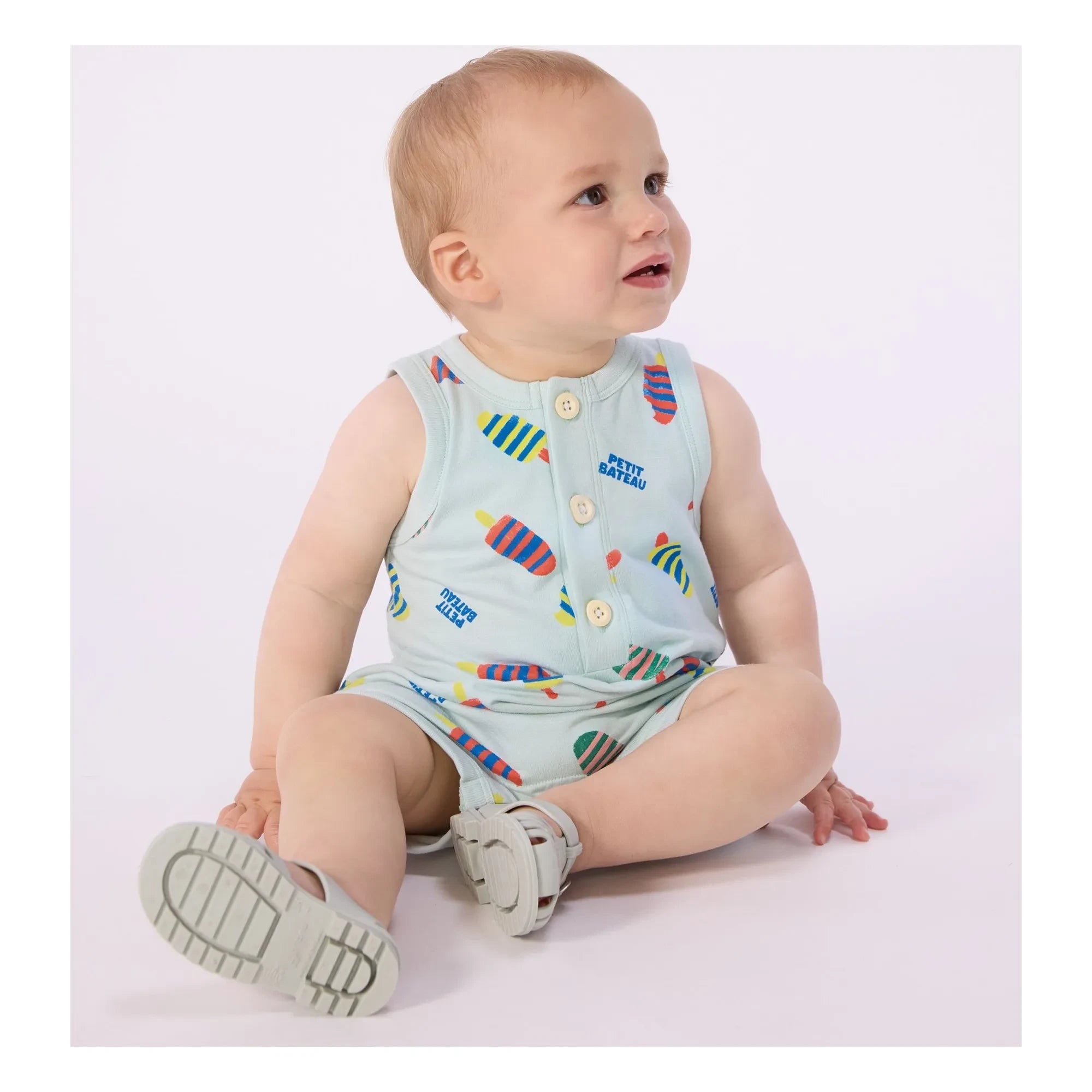 Petit Bateau - Ice Cream Romper | Turquoise