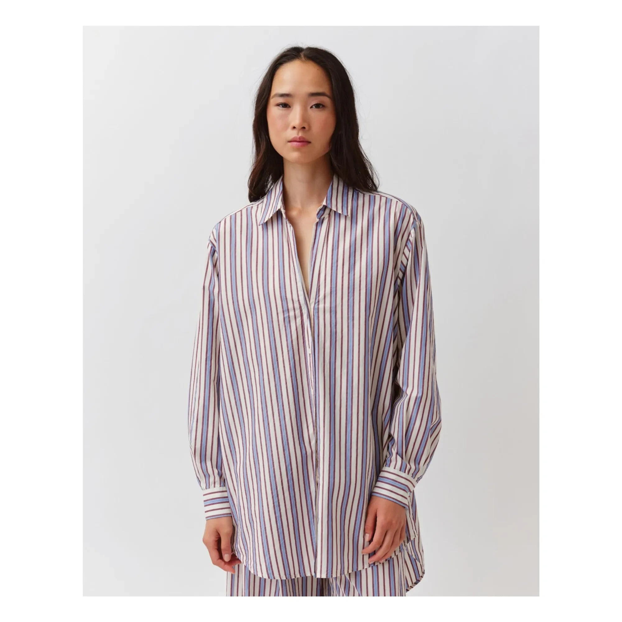 Diega - Centia Striped Shirt | Ecru