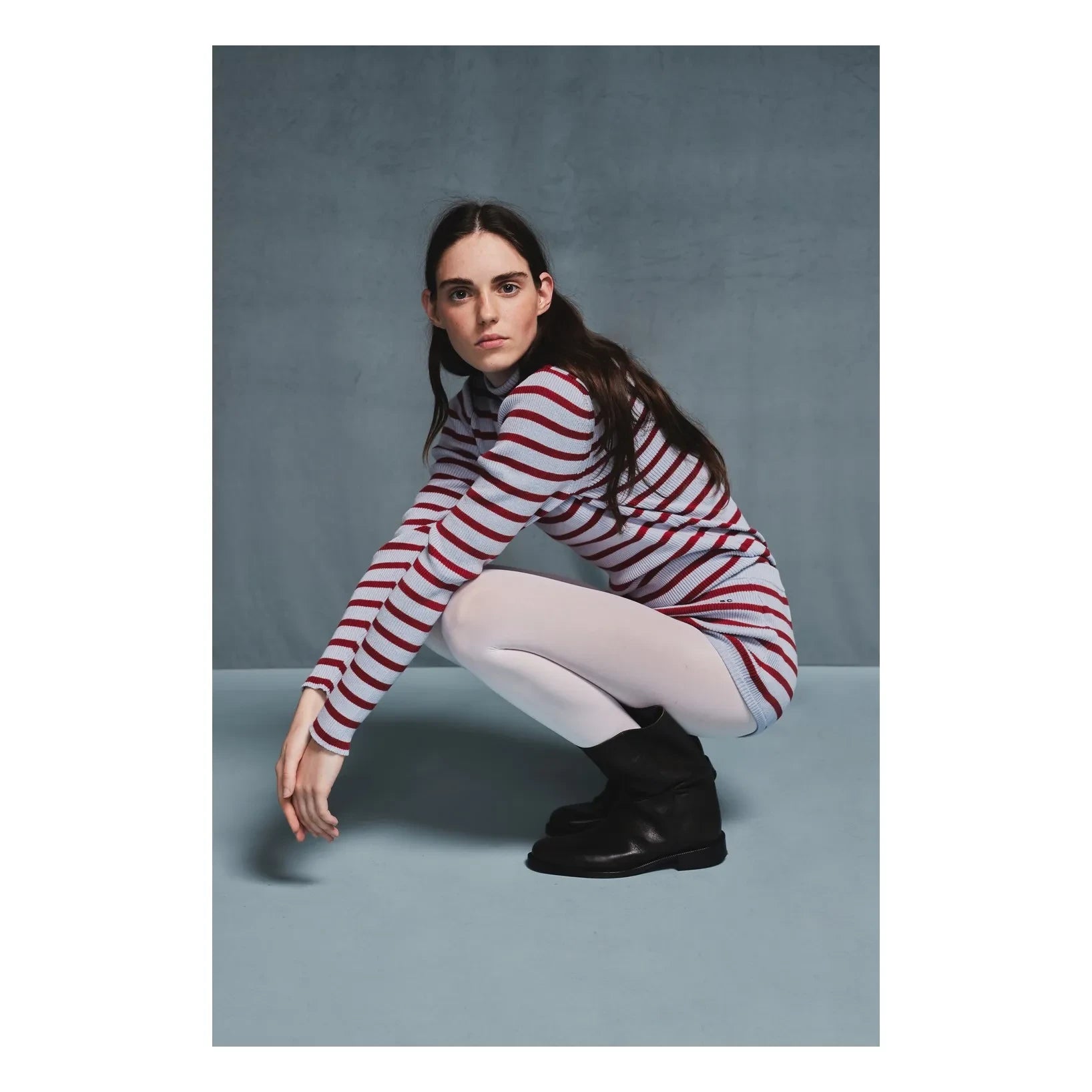 Bobo Choses - Striped Organic Cotton and Merino Wool Sweater | Light Blue
