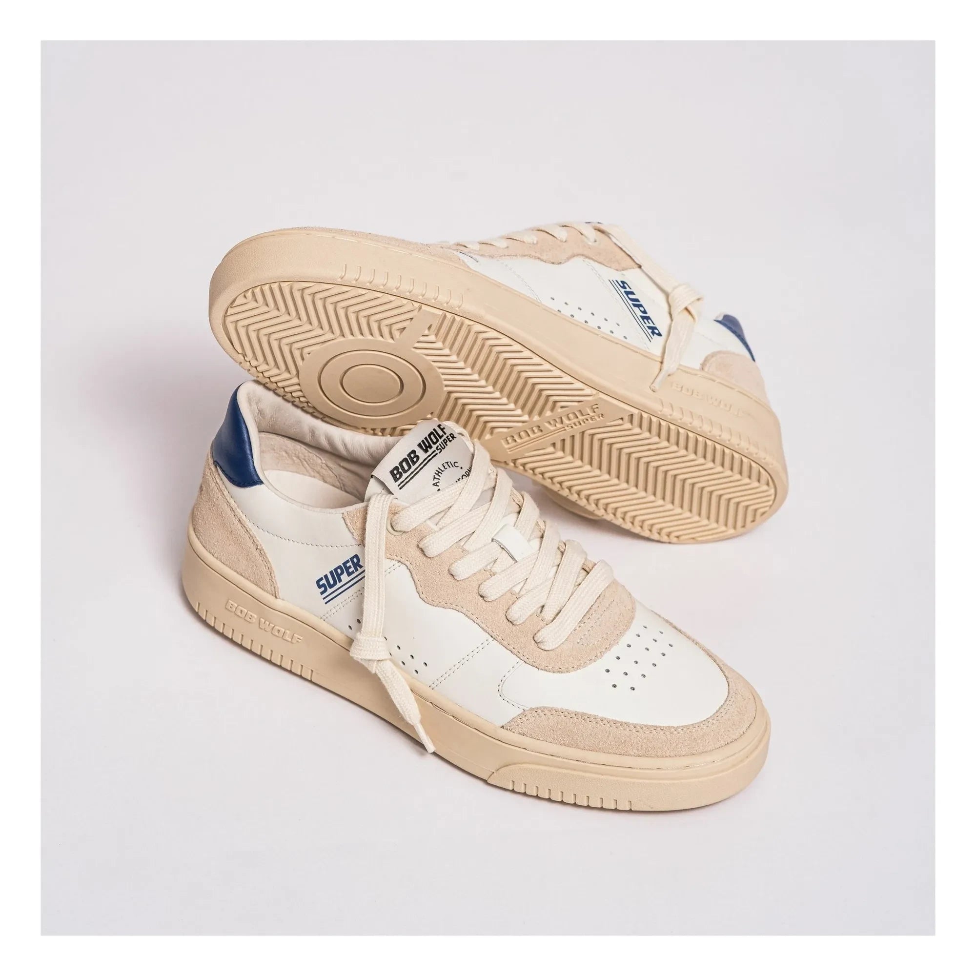 Bob Wolf - Legacy '76 Leather and Suede Sneakers | Sand