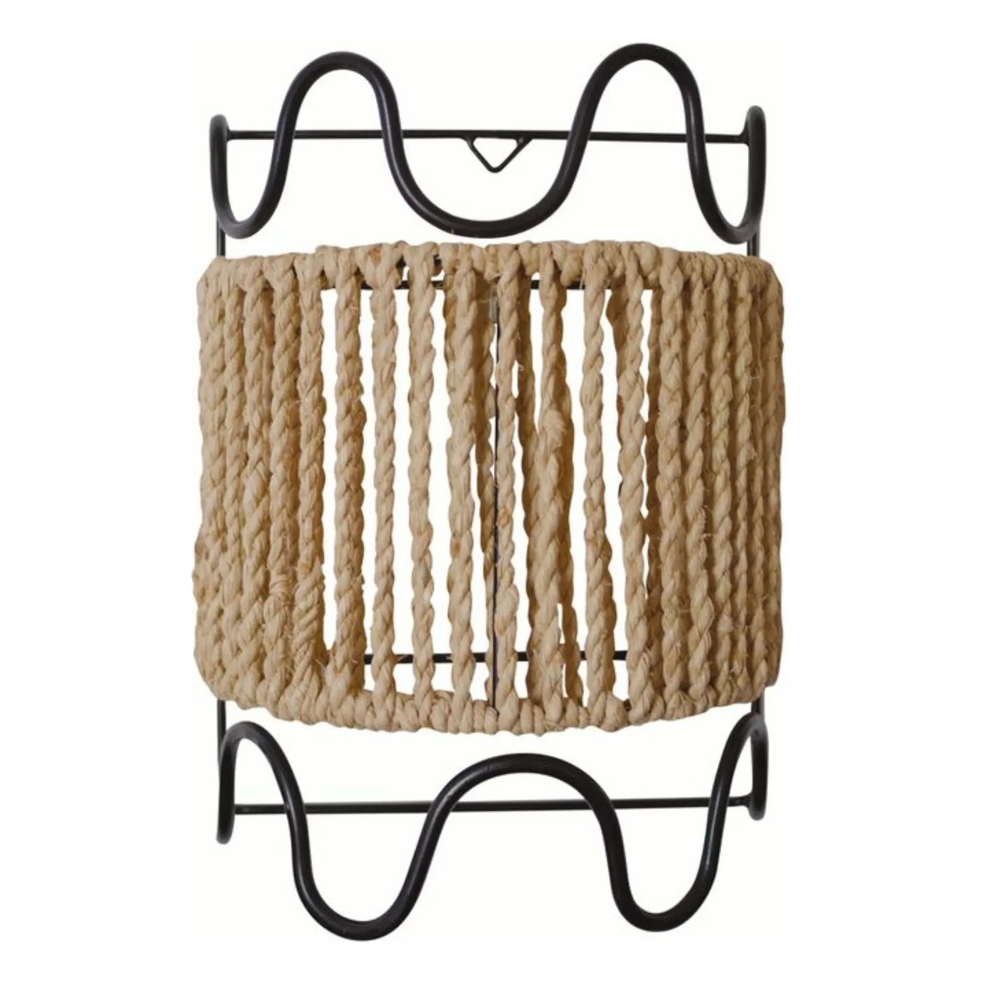 Honoré - Dolores Raffia & Metal Wall Lamp | Black