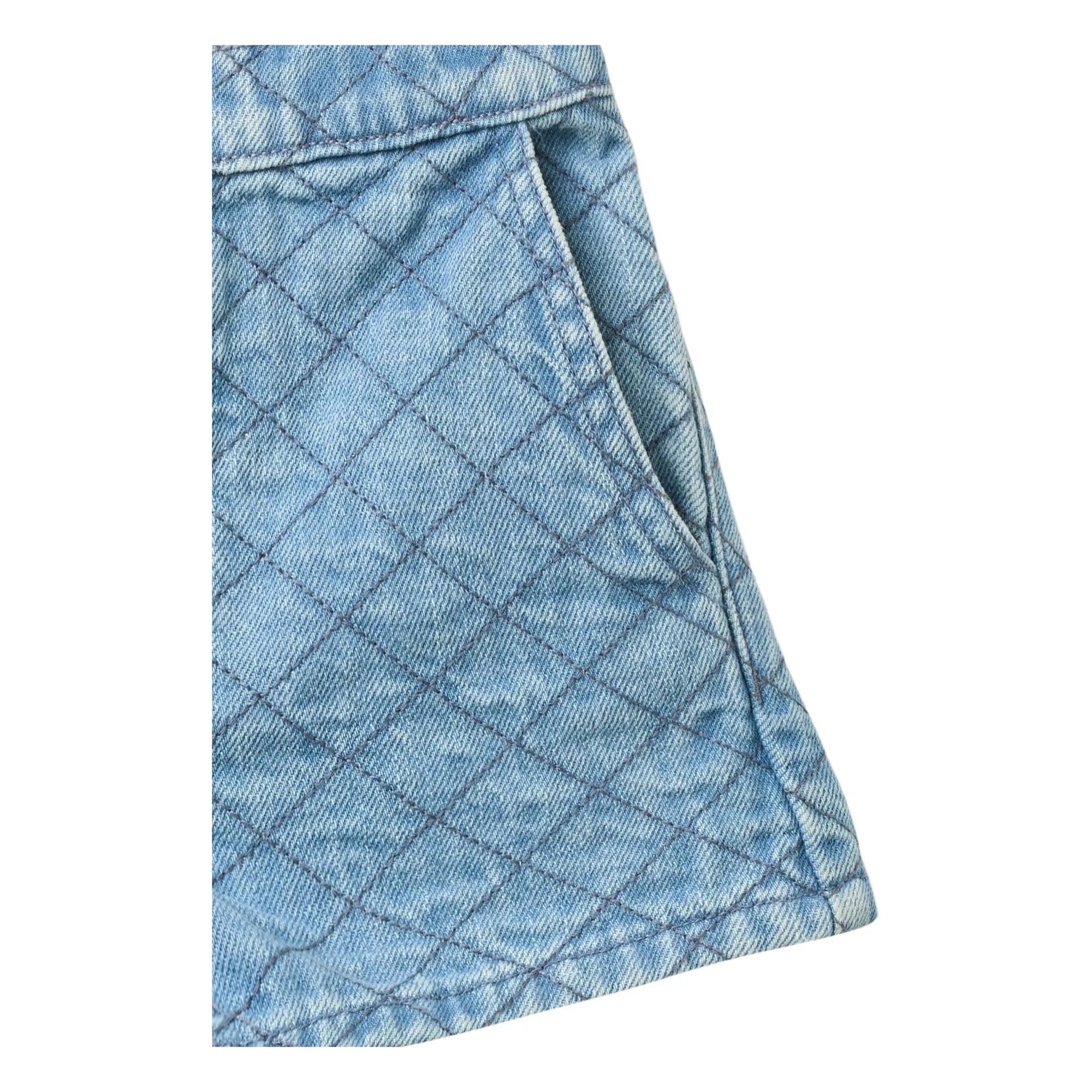 Copenhagen Colors - Organic Cotton Quilted Denim Shorts | Light Blue