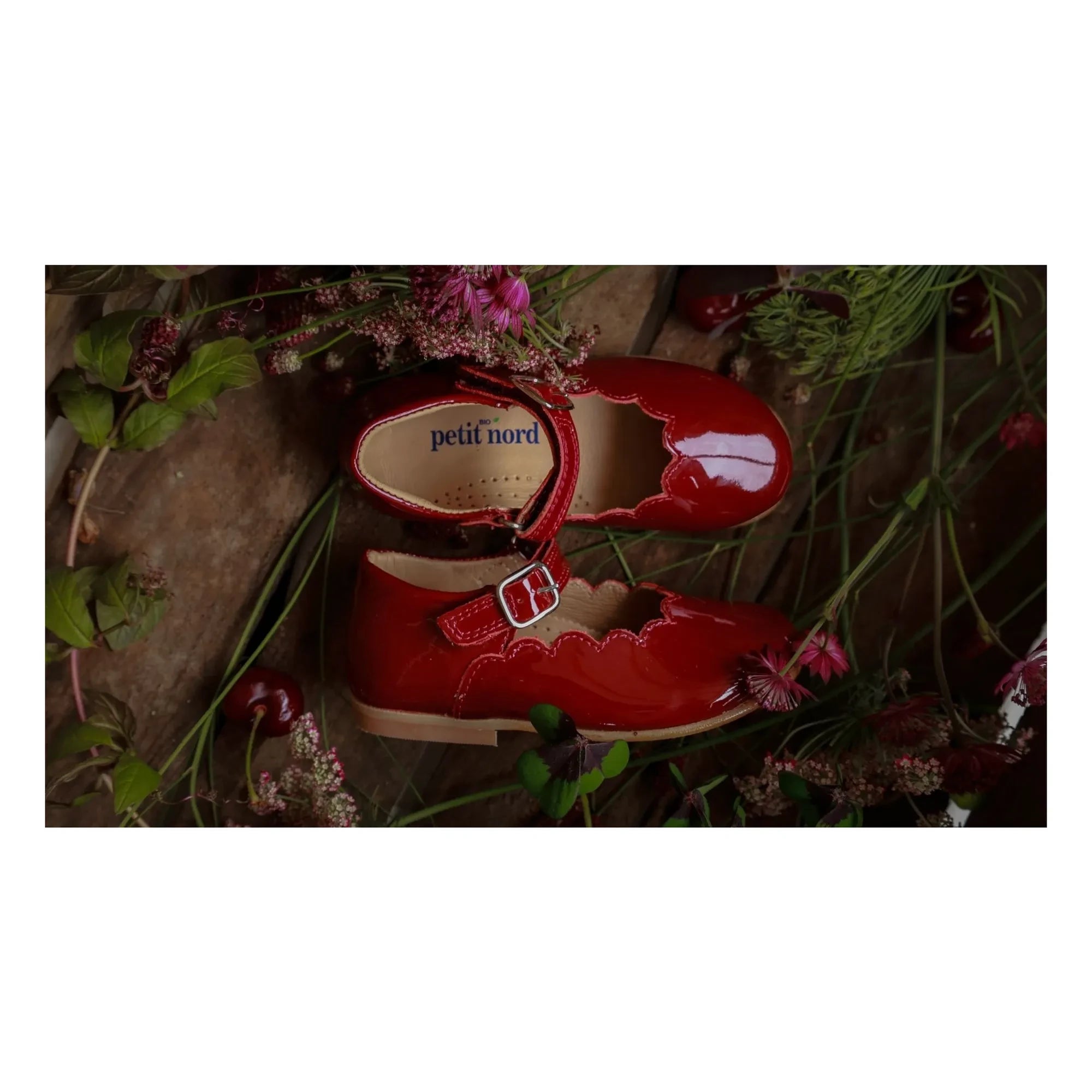 Petit Nord - Cinnamon red | Scallop Mary Jane ballerina