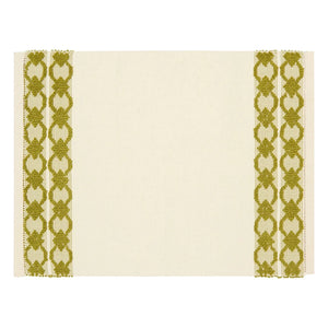 House of Capricorn - Isabel embroidered placemat | Green