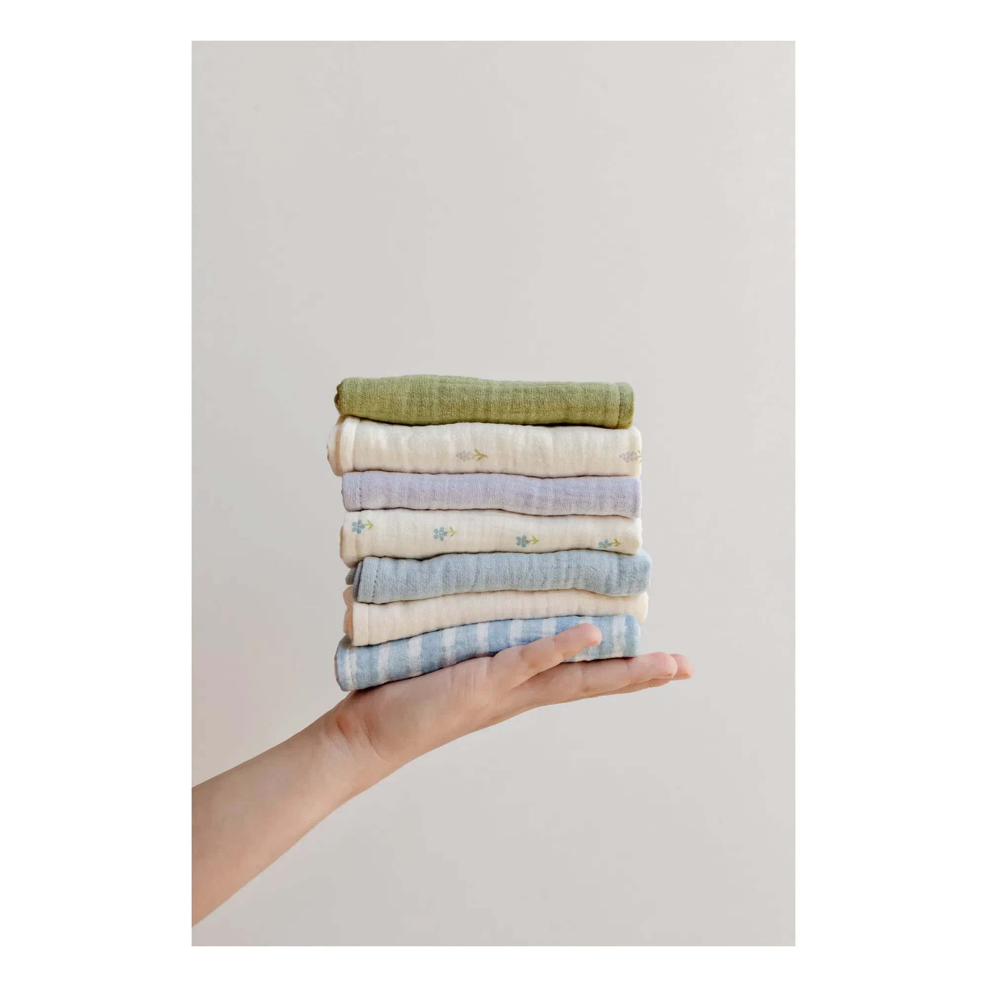 Soft Spot - Organik pamuk Cottage havlular - 7'li set | Mavi