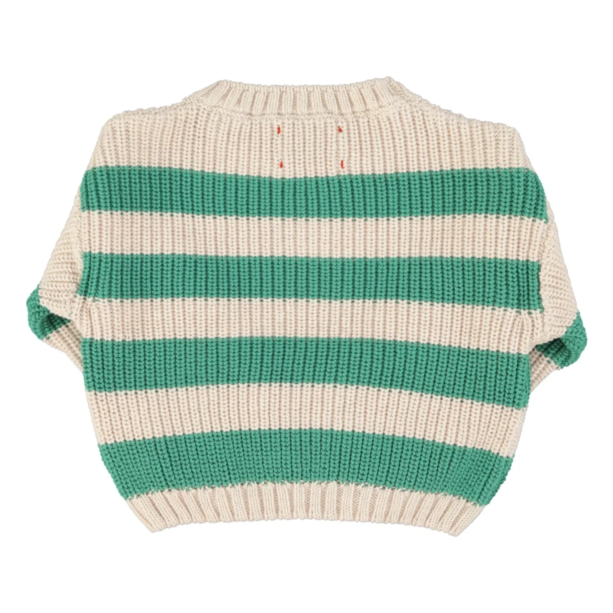 Piupiuchick - Striped Organic Cotton Sweater | Green