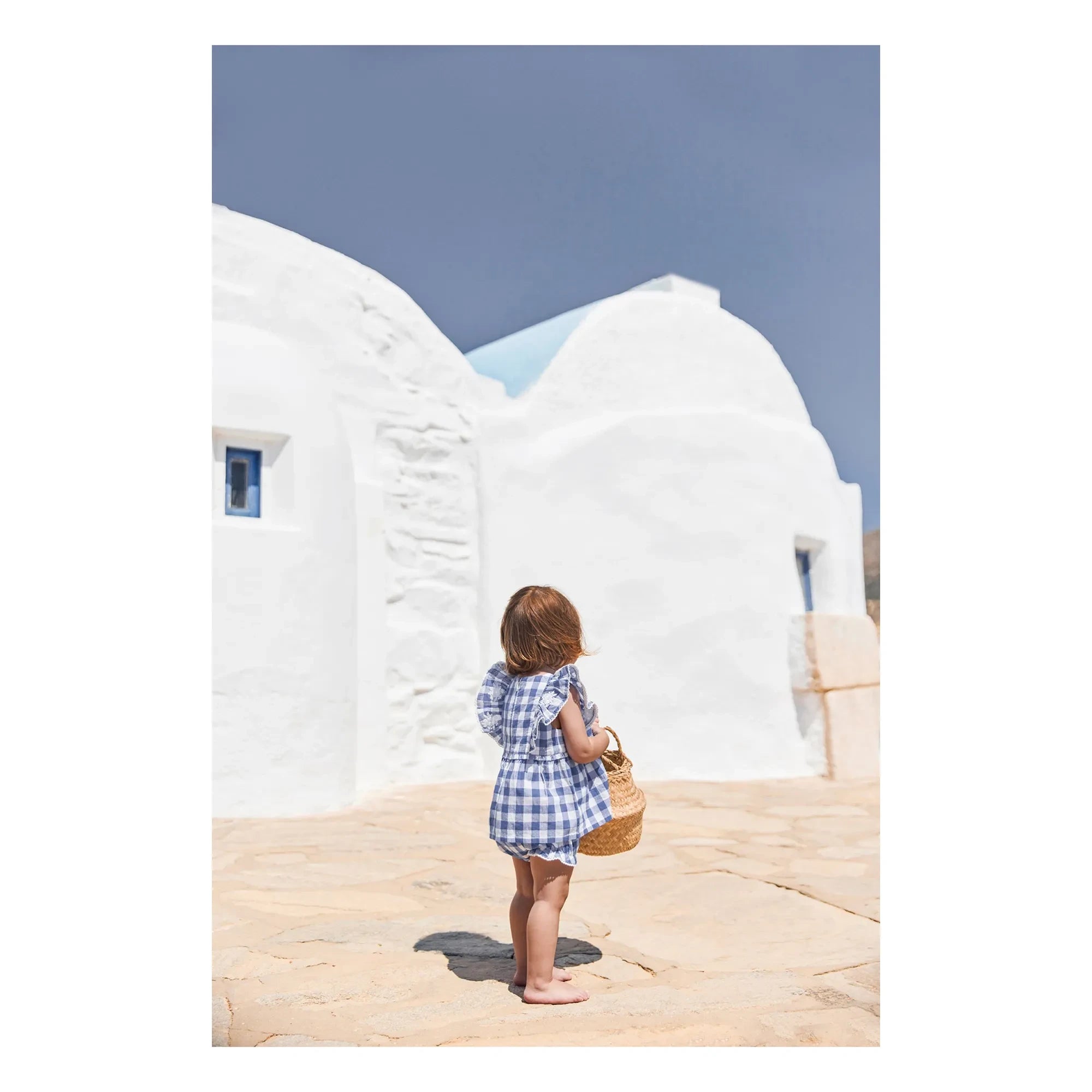 Tartine et Chocolat - Vichy Top and Bloomer Set | Royal Blue