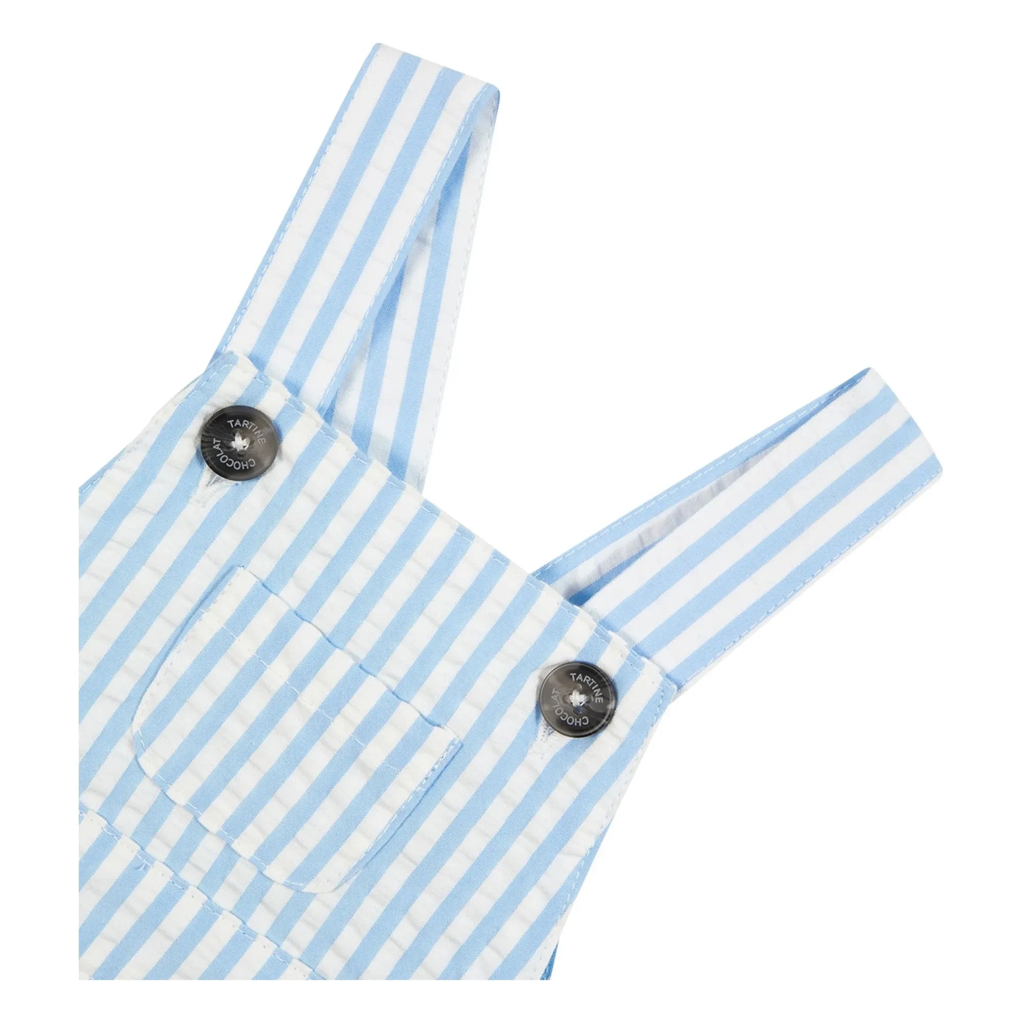 Tartine et Chocolat - Striped Romper | Light Blue