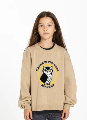 Finger in the nose - Pul Sally Academy Merino Wool | Taupe Brown