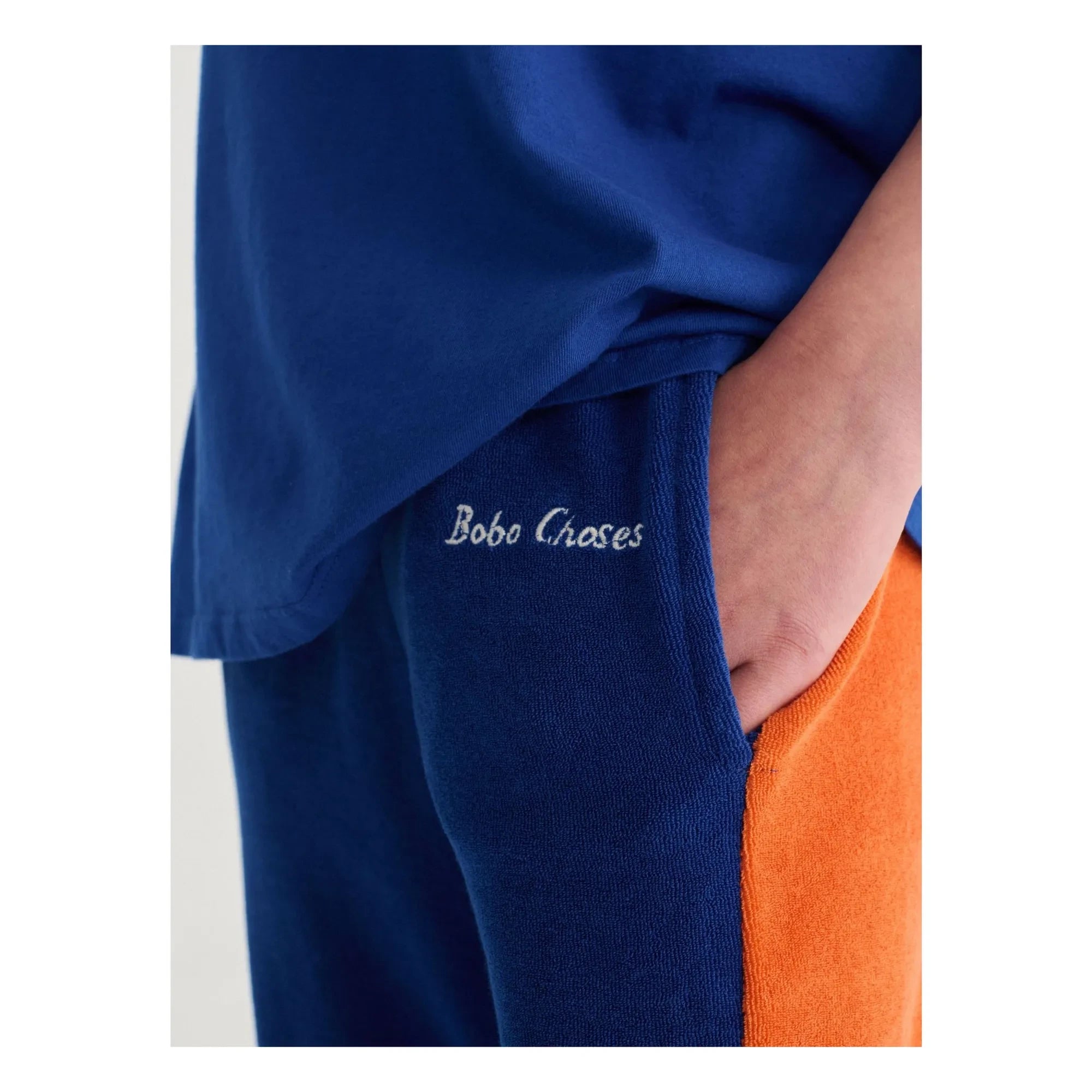 Bobo Choses - Color Block Organic Cotton Sweatpants | Royal Blue