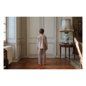 Risu Risu - Lao Checked Organic Cotton Pajamas | Brown