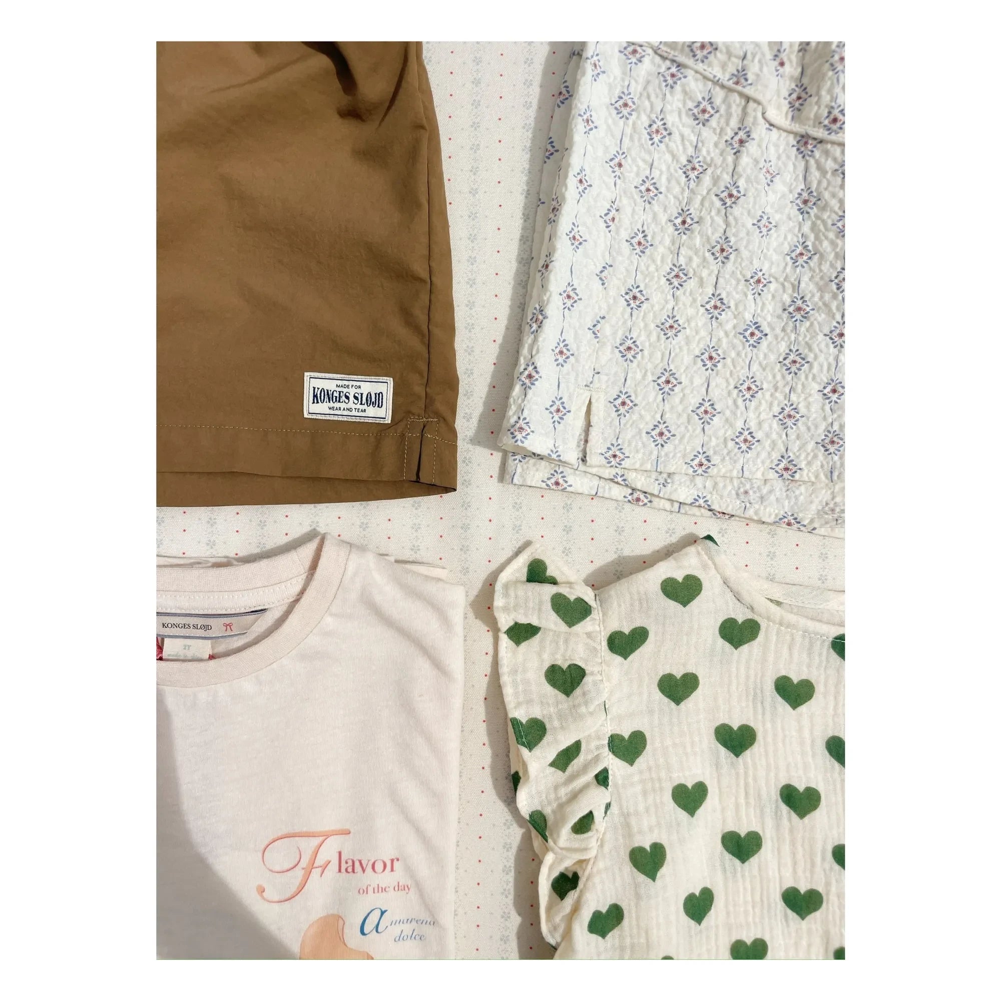 Konges Sløjd - Coco Hearts Organic Cotton Top | Ecru