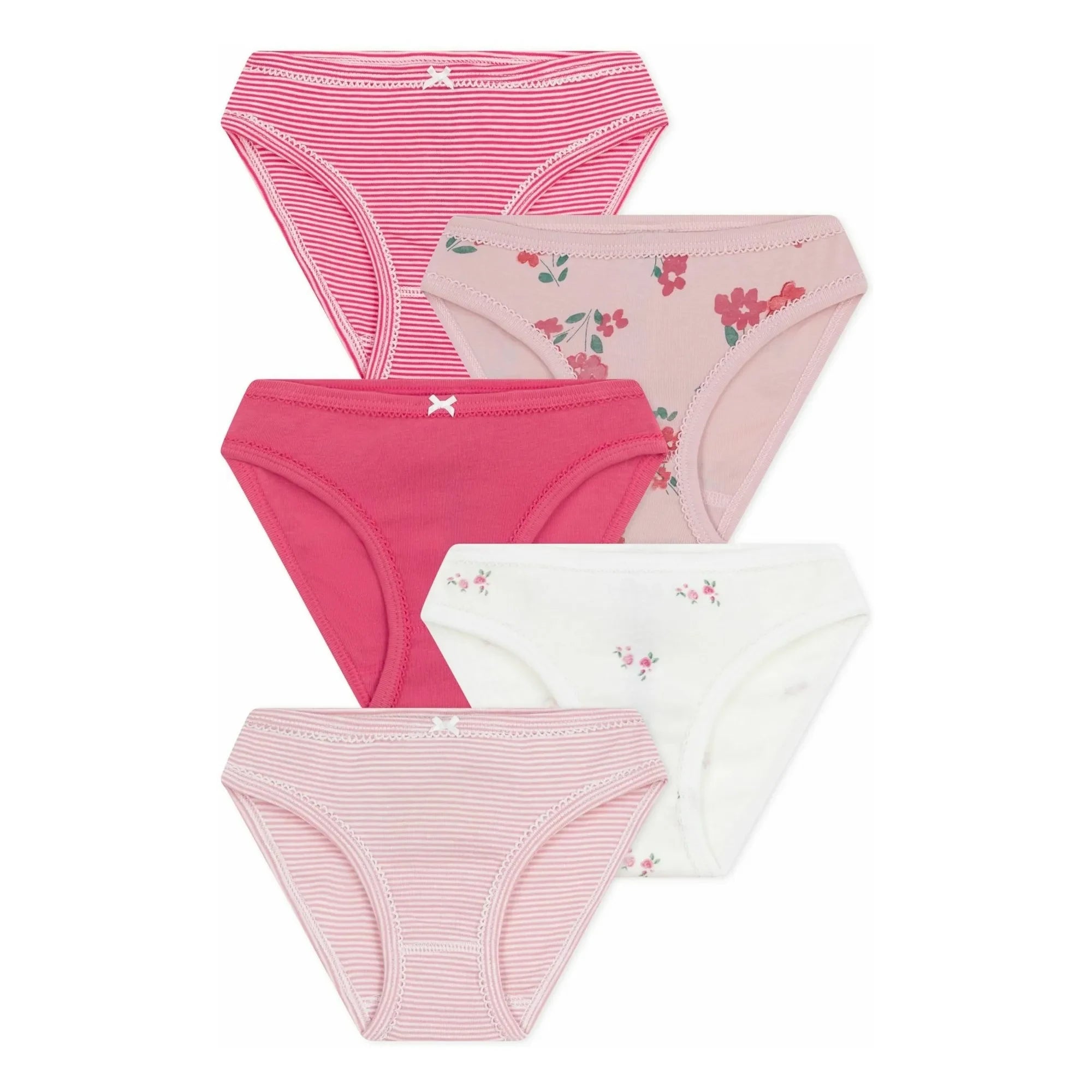 Petit Bateau - 5-Pack Striped Underwear Set | Pink