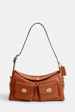 Coach kadın deri hobo çanta Turnlock Haversack Bag
