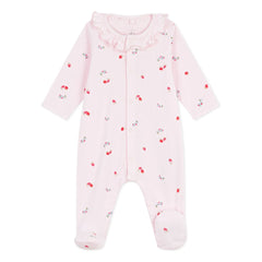 Petit Bateau - Pijama Dors Bien Çiçekli Organik Pamuk | Pembe