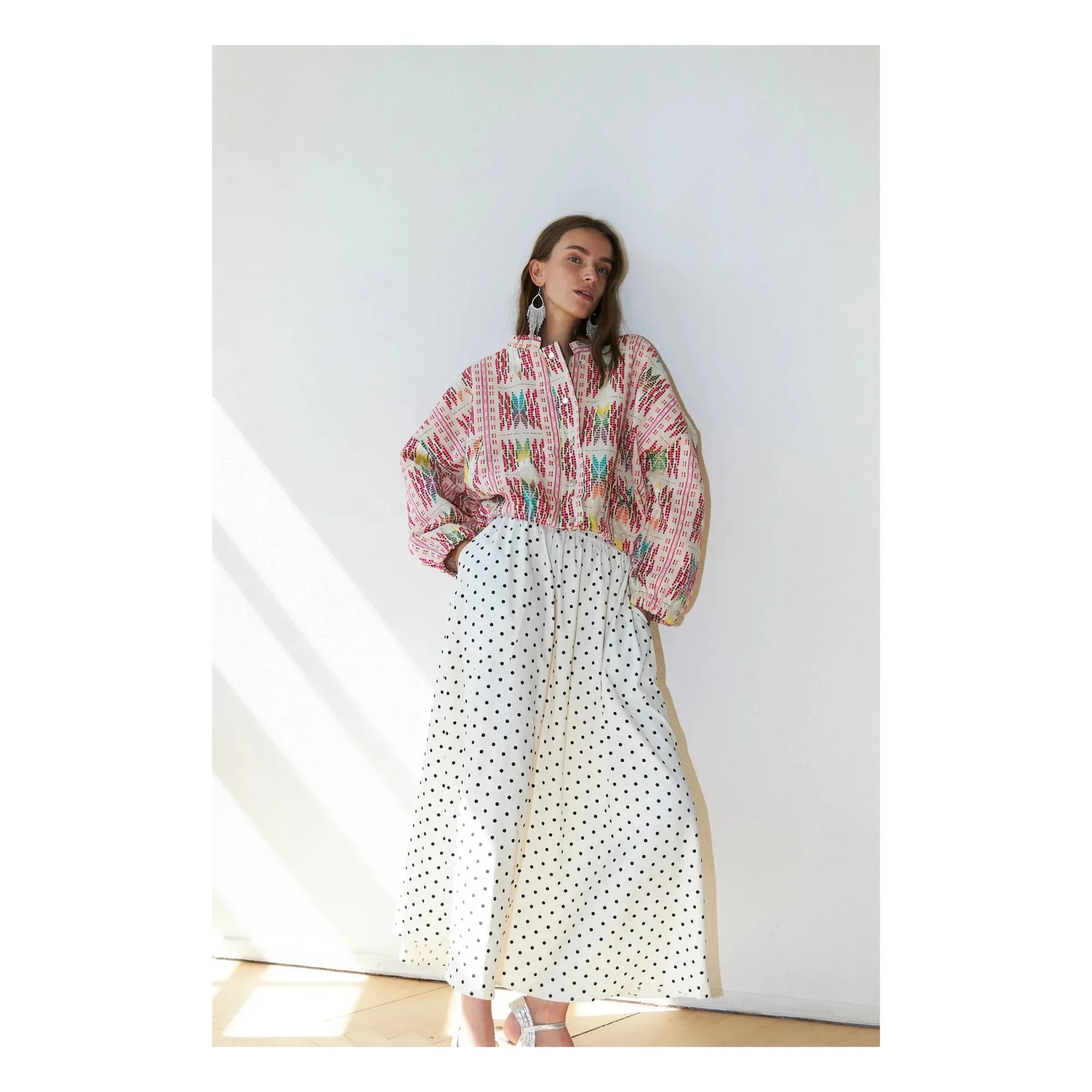 Lollys Laundry - Pink Cotton Lama Jacket