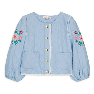 Louise Misha - Joulia Organic Cotton Jacket | Light Blue