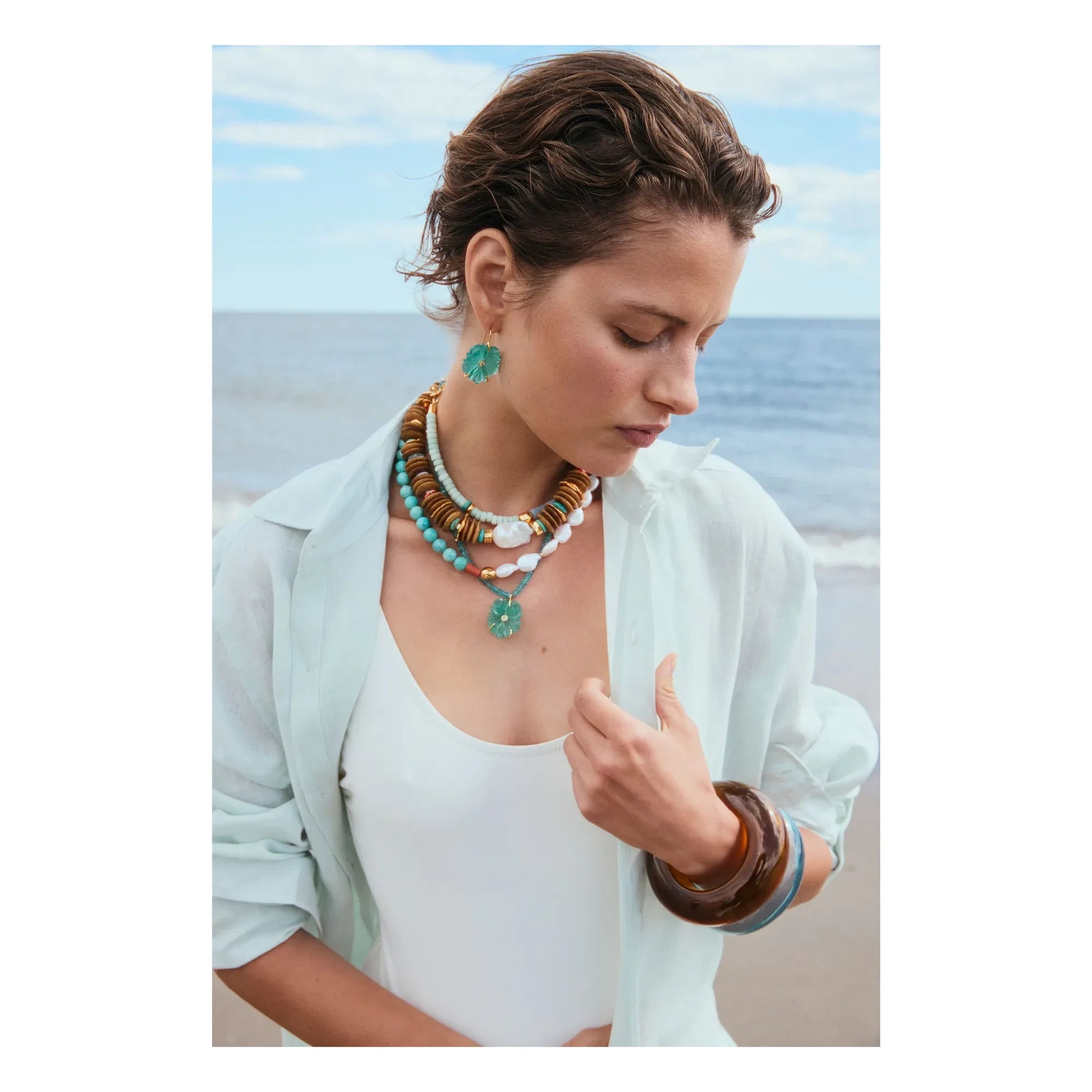 Lizzie Fortunato - New Bloom Necklace | Blue