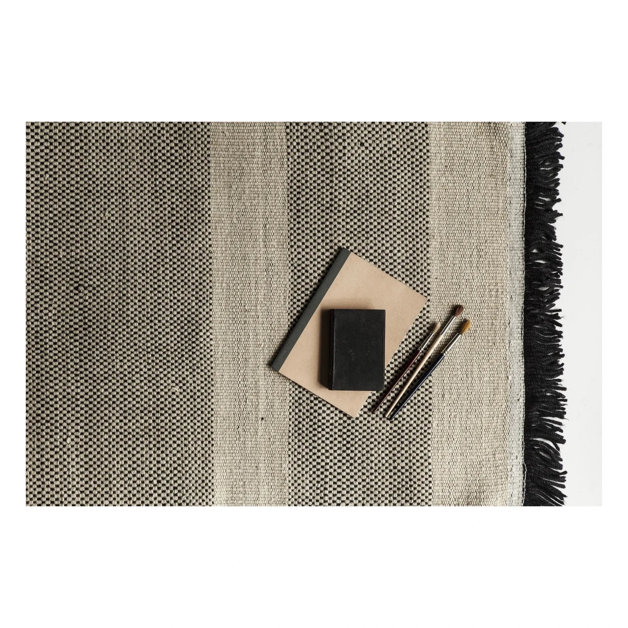 Nanimarquina - Tres Striped Rug, Elisa Padrón | Black