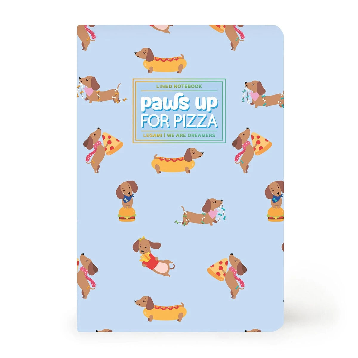 Legami - Resimli Sert Kapaklı Çizgili A6 Defter - Köpek