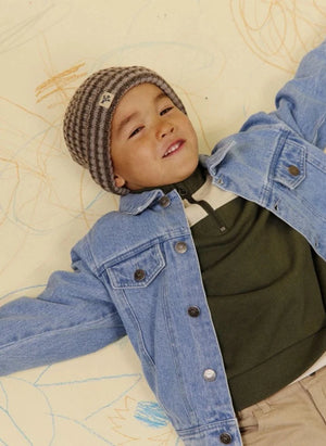 Wheat - Matteo Organik Pamuklu Trucker Yakalı Hoodie | Haki
