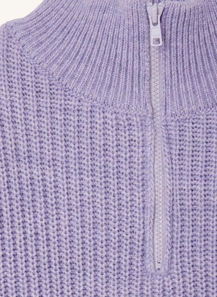 American Vintage - Crashway Wool and Alpaca Zip Sweater | Lilac