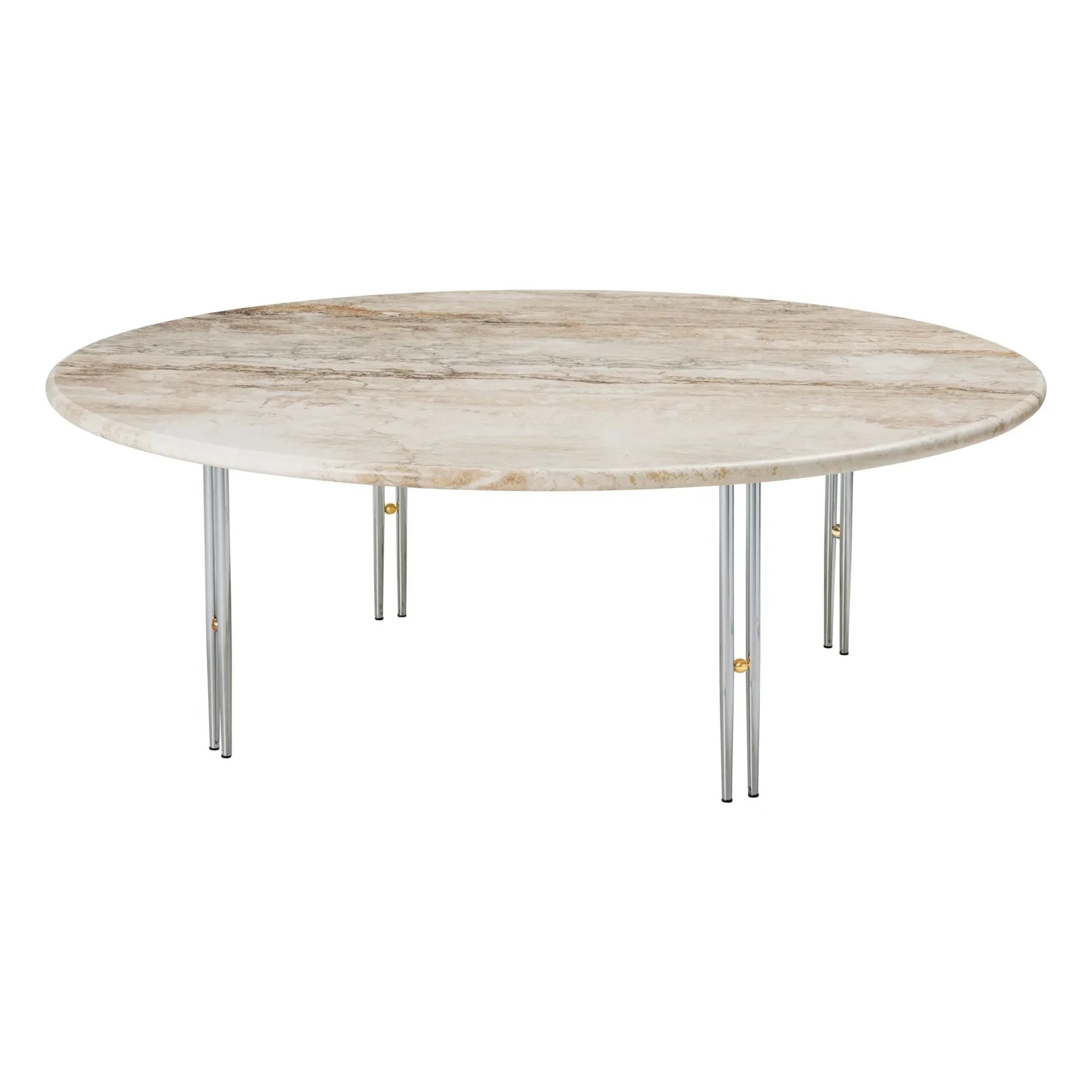 Gubi - IOI Side Table, Chrome Base D100 cm, GamFratesi | Chrome