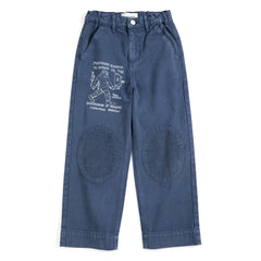 Bobo Choses - Organic Cotton Patch Trousers | Blue