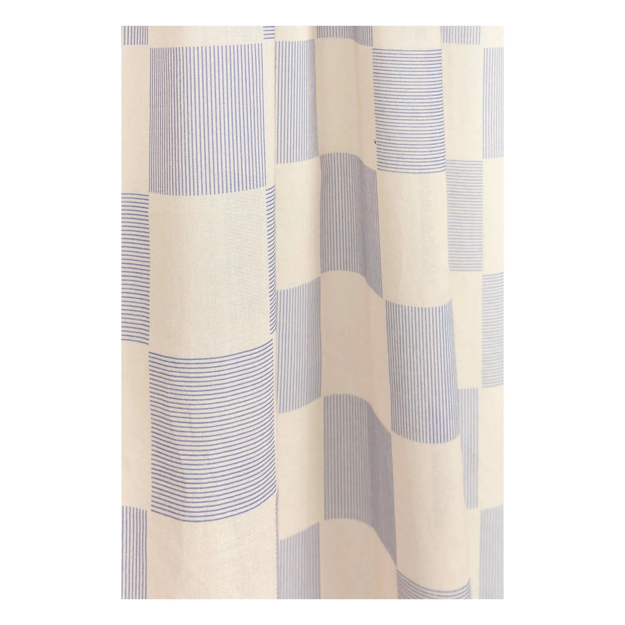 Nobodinoz - Wendy Striped Cotton Voile Curtain | Blue