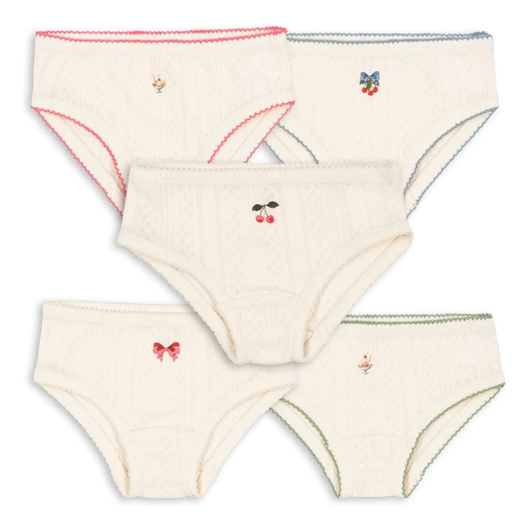 Konges Sløjd - 5-piece Minna Organic Cotton Underwear Set | Ecru