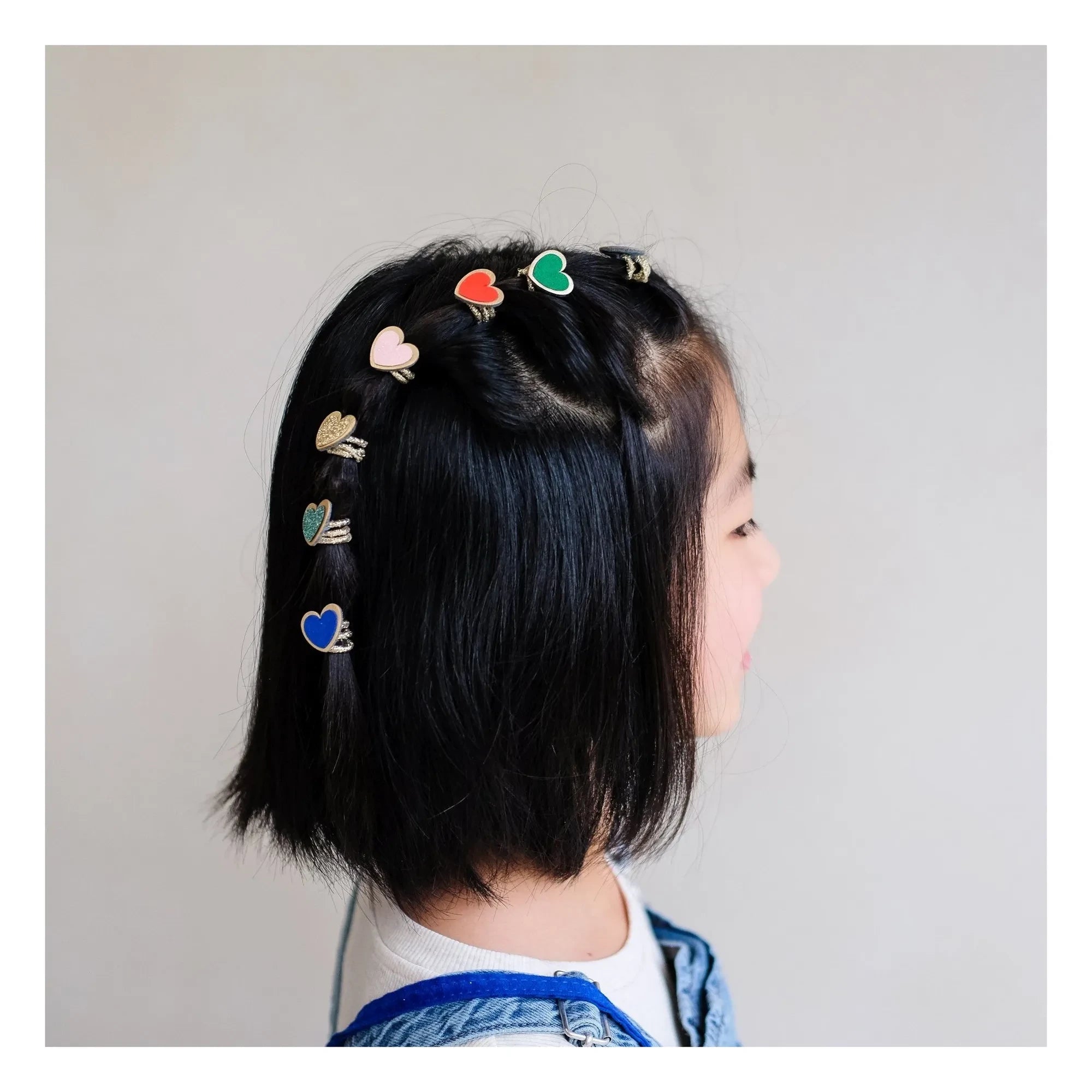 Mimi & Lula - Set of 8 Heart Hairpins | Gold