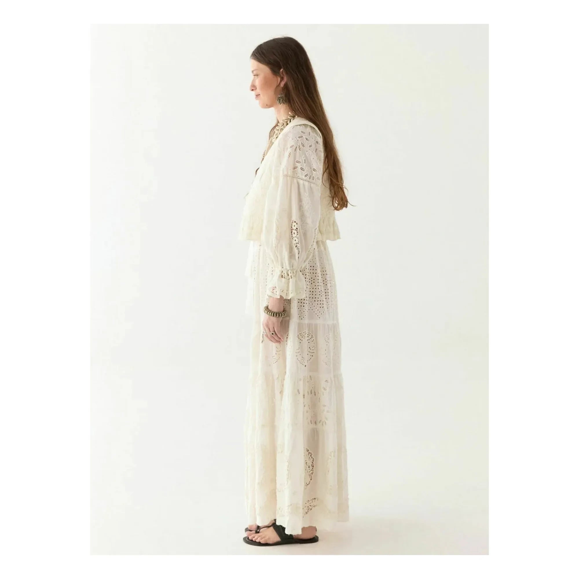 Maison Hotel - Canterbury Patch Dress Lilibet | White