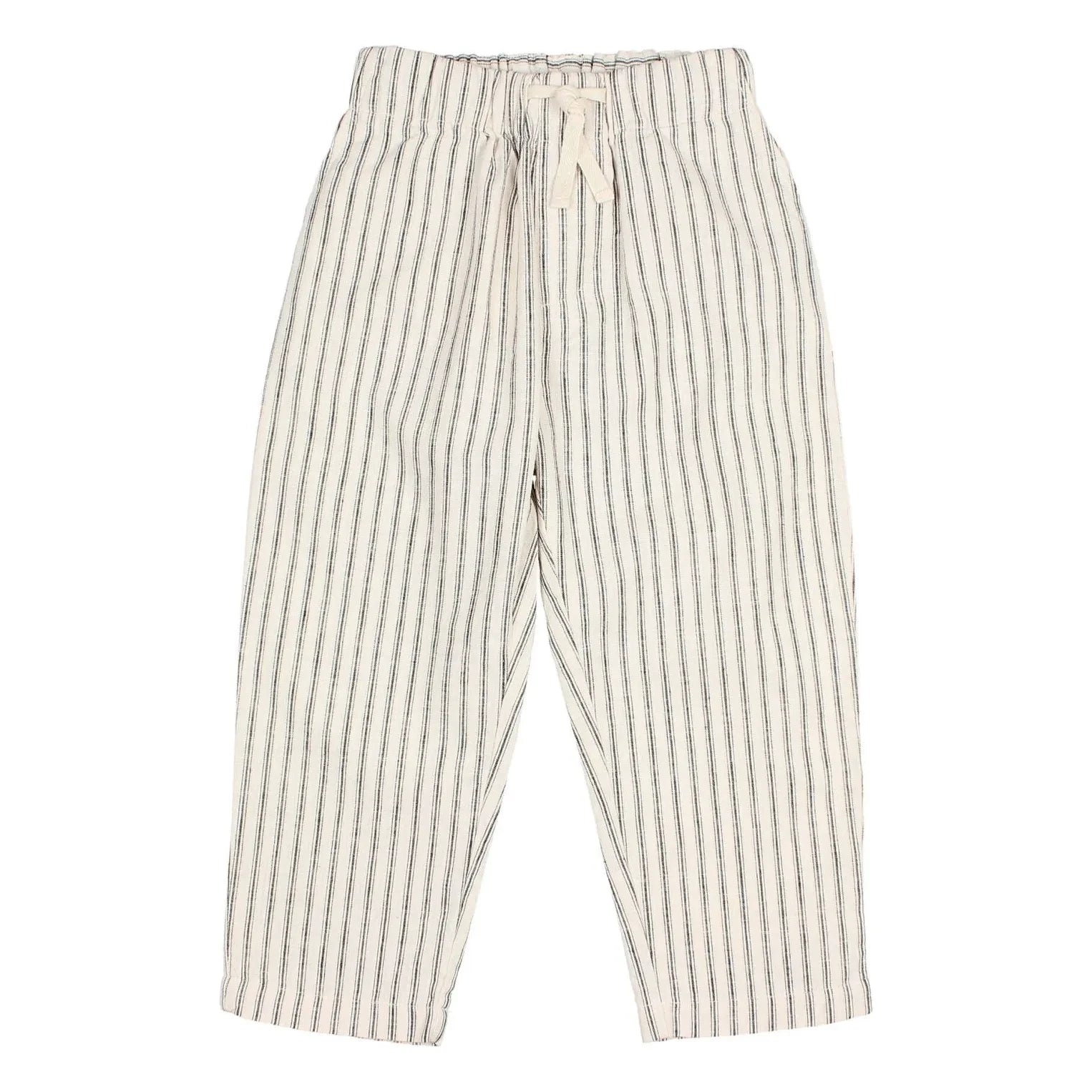 Búho - Linen Striped Pants | Ecru
