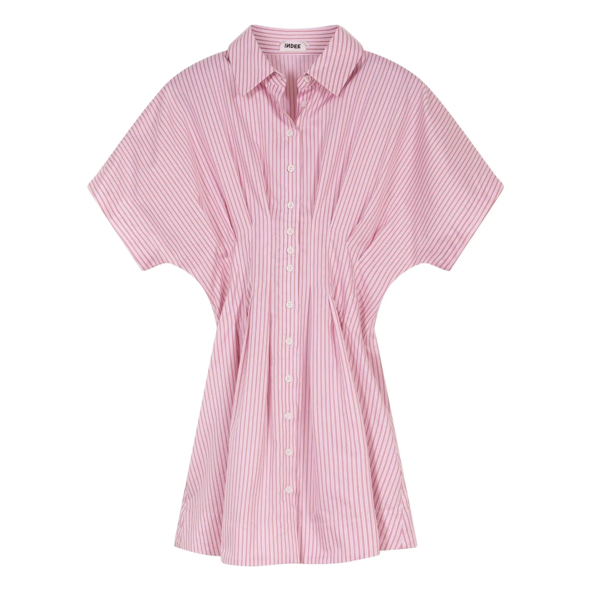 Indee - Striped Vilette Shirt Dress | Pink