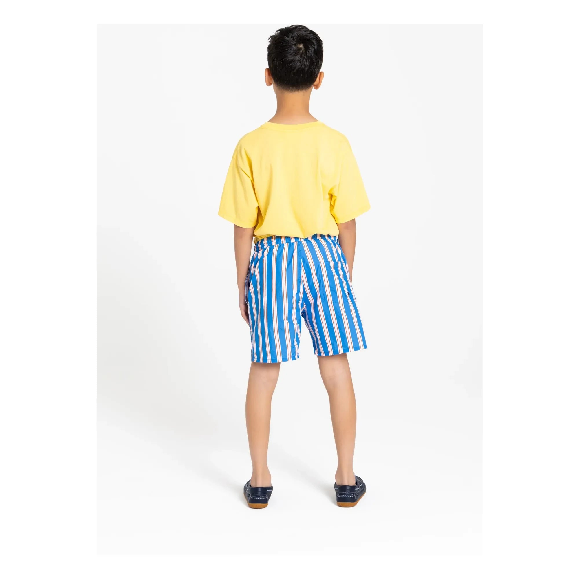 Smallable Kid - Archie Striped Swim Shorts | Electric Blue