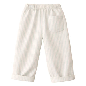 Lililotte - Paul Striped Gabardine Organic Cotton Pants | Mint Green