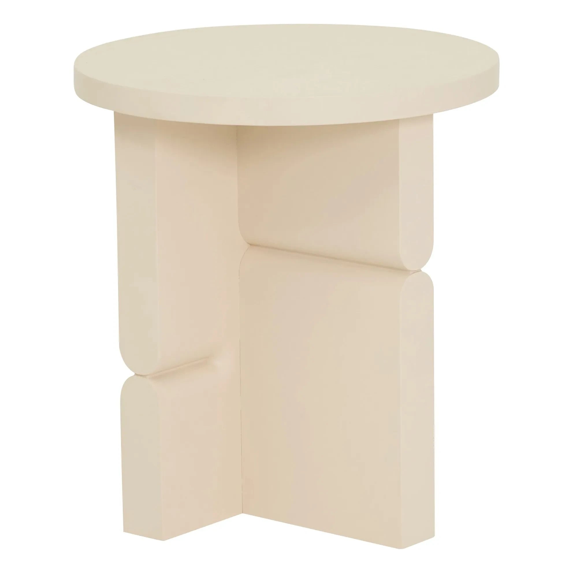 Nobodinoz - Apricot Painted Wooden Side Table | Ivory