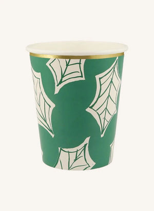 Meri Meri - Block Printed Christmas Cups - Set of 8