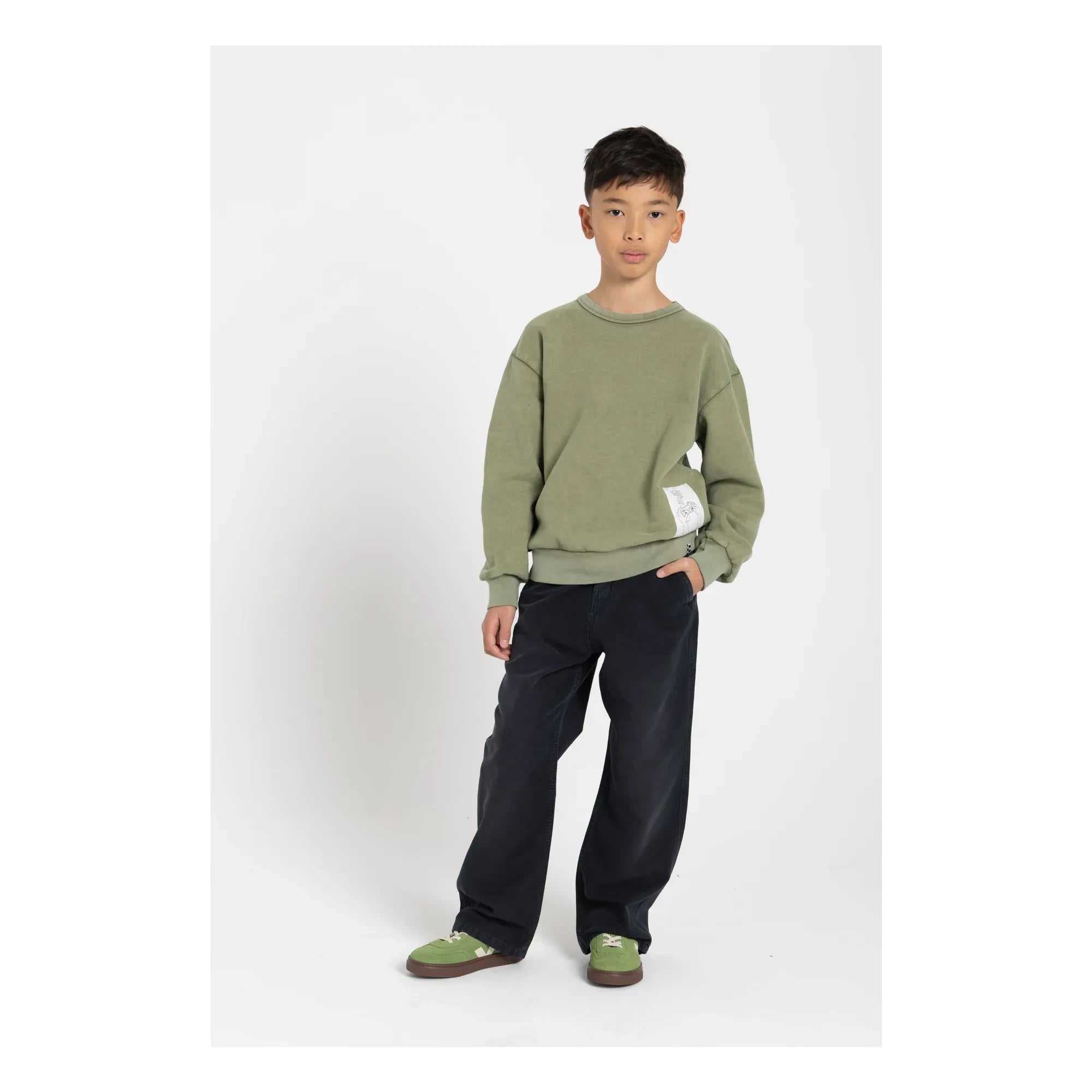 Finger in the Nose - Blow Organic Cotton Sweatshirt | Khaki